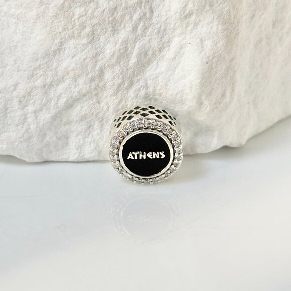 Pandora Greece Greek Charm of Goddess Athens Bead Charm S925 Silver Charm - Picture 2 of 3